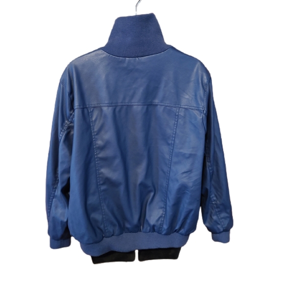NEW LOOK BLUE VEGAN BOMBER JACKET SIZE 3X - Picture 2 of 4